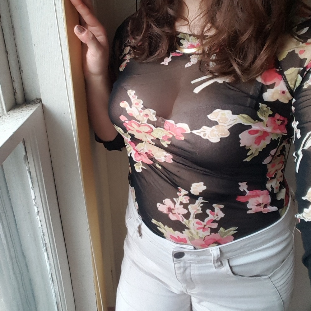The Limited Mesh Floral Top